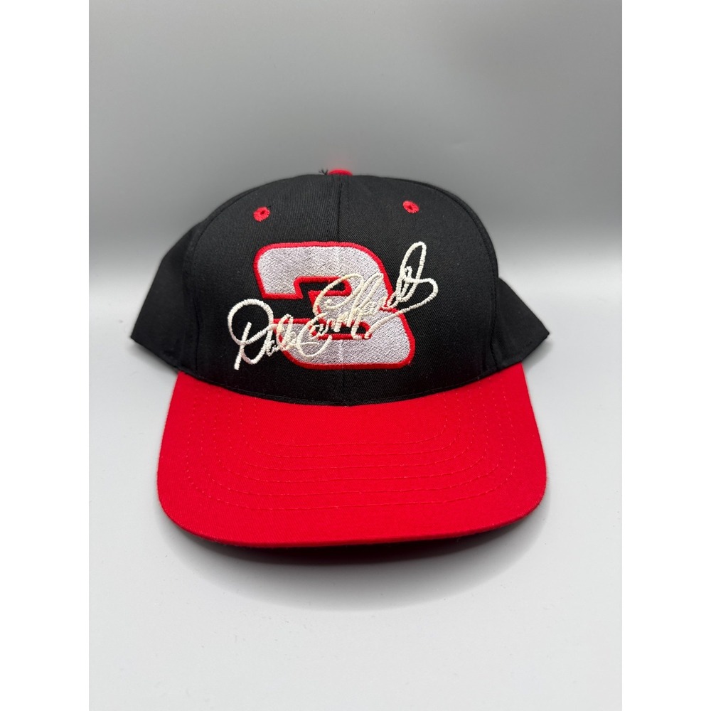 Vintage Dale Earnhardt Sr #3 Snapback Hat Black Red NASCAR Racing Cap